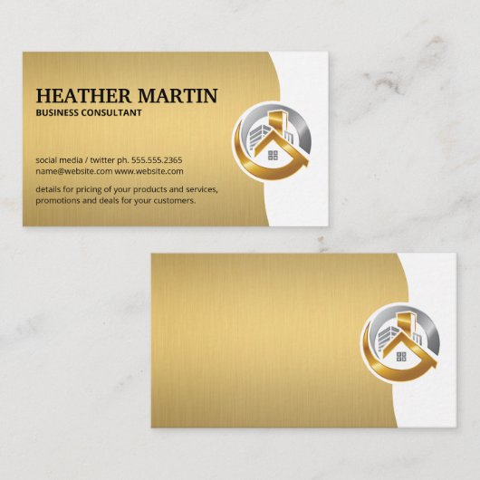 Real-Anwesen-Logo | Modern Visitenkarte (Vorne/Hinten)