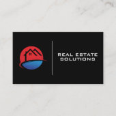 Real-Anwesen-Logo | Schwarz Visitenkarte (Vorderseite)