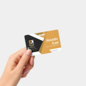 Real Anwesen Luxus Black & Gold Realtor Ausweis (Handheld)