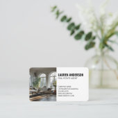 Real Anwesen | Luxus Loft Interieur Visitenkarte (Stehend Vorderseite)