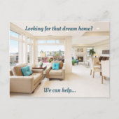 Real Anwesen Marketing Dream Zuhause Chic Moderne Postkarte (Vorderseite)