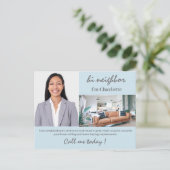 Real Anwesen Marketing Postkarte (Stehend Vorderseite)