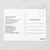 Real Anwesen Marketing Postkarte (Rückseite)