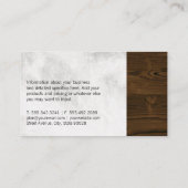 Real Anwesen | Marmor | Holzkörntrim Visitenkarte (Rückseite)