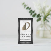 Real Anwesen | Marmor | Schwarze Grenze der Antike Terminkarte (Stehend Vorderseite)