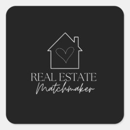 Real Anwesen Matchmaker Quadratischer Aufkleber