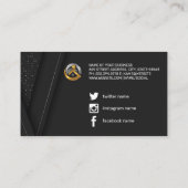 Real Anwesen Metal Icon | Symbole für soziale Medi Visitenkarte (Rückseite)