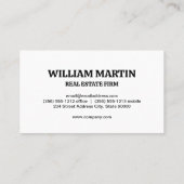 Real-Anwesen-Metal-Logo | BLUME Visitenkarte (Rückseite)