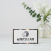 Real-Anwesen-Metal-Logo | Metallveredelung Visitenkarte (Stehend Vorderseite)