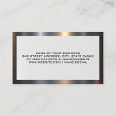 Real-Anwesen-Metal-Logo | Metallveredelung Visitenkarte (Rückseite)