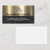 Real Anwesen Metal Zuhause-Logo | Marmor Visitenkarte (Vorne/Hinten)