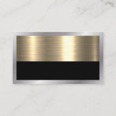 Real Anwesen | Metallische Gold-Marmor-Visitenkart Visitenkarte (Rückseite)