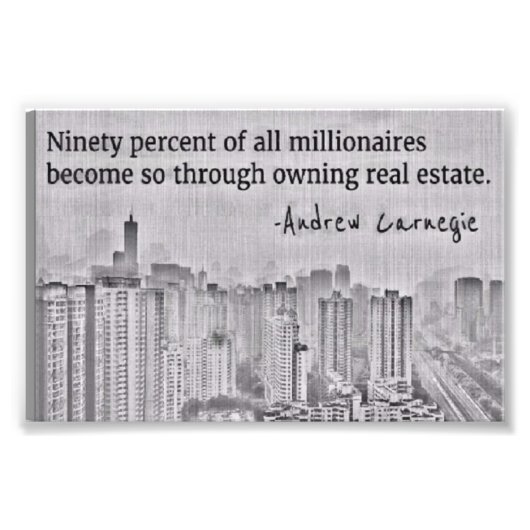 Real Anwesen Millionaire Investor Print 90% Regel Fotodruck (Vorne)