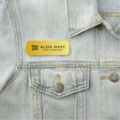 Real Anwesen Modern Gold Custom Namensschild (Beispiel)