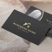 Real Anwesen Modern Gold House Logo Realtor Foto Visitenkarte