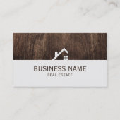 Real Anwesen Modern House Logo Elegantes Dunkles H Visitenkarte (Vorderseite)