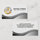 Real Anwesen Modern Logo | GEBÄUDE Visitenkarte (Vorne/Hinten)