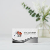 Real Anwesen Modern Logo | Zuhause Visitenkarte (Stehend Vorderseite)