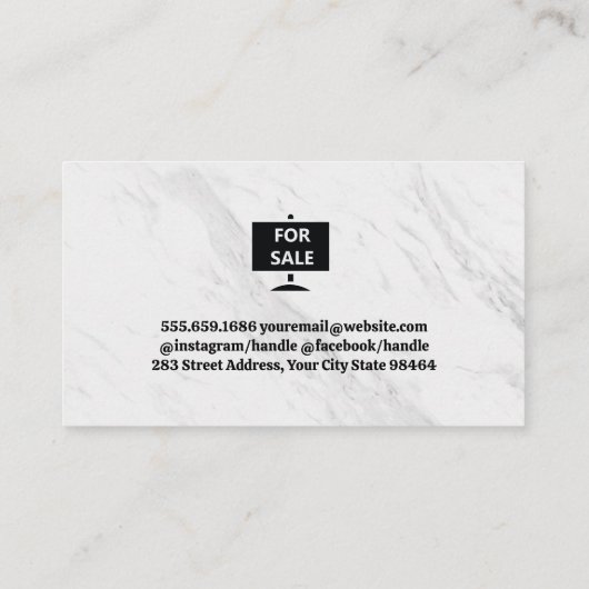 Real Anwesen Modern Marbour Logo Terminkarte (Rückseite)