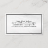 Real Anwesen Modern Silber Logo Visitenkarte (Rückseite)