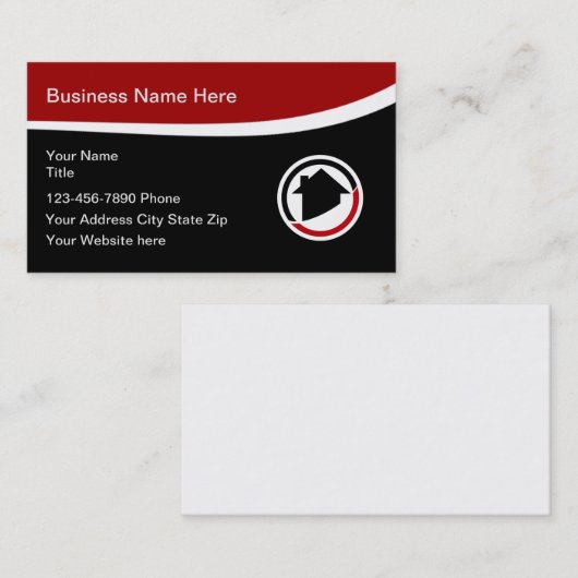 Real Anwesen Moderne, klassische Visitenkarten Visitenkarte (Vorne/Hinten)