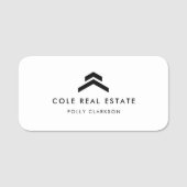 Real Anwesen | Moderner Minimal Listing Agent Real Namensschild (Vorderseite)