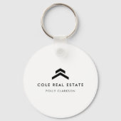 Real Anwesen | Moderner Minimal Listing Agent Real Schlüsselanhänger (Rückseite)