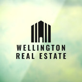 Real Anwesen Moderner Minimaler Logo-Realtor Fensteraufkleber (Blatt 3)