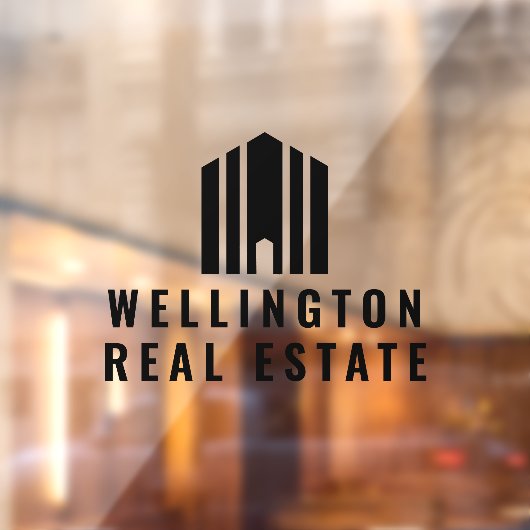 Real Anwesen Moderner Minimaler Logo-Realtor Fensteraufkleber (Blatt 2)