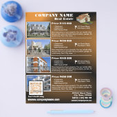 Real Anwesen - Moderner QR-Code-Flyer - braun (QR4 Flyer (Einzeln)