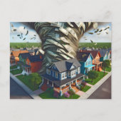 Real Anwesen Money Tornado Postkarte (Vorderseite)