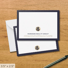 Real Anwesen Note Card für das elegante Gold-Logo Mitteilungskarte