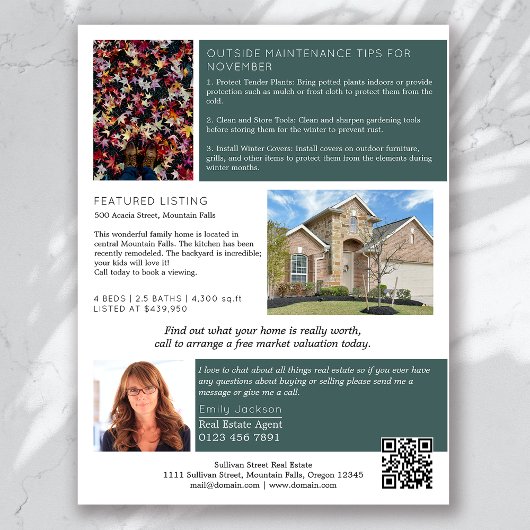 Real Anwesen November Newsletter Werbeaktion Flyer