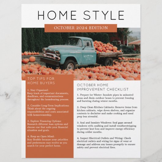 Real Anwesen Oktober Newsletter Werbeaktion Flyer (Vorne)