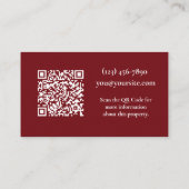 Real Anwesen Open House Danke Burgandy Terminkarte (Rückseite)