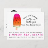 Real Anwesen Open House Eisdielen Pop per Postkart Ankündigungspostkarte (Vorne/Hinten)