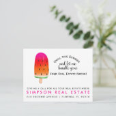 Real Anwesen Open House Eisdielen Pop per Postkart Ankündigungspostkarte (Stehend Vorderseite)