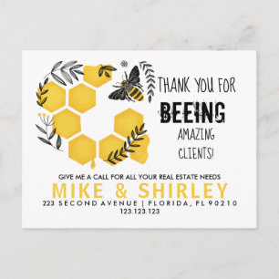 Real Anwesen Open House Honey Bee Pop per Postcard Ankündigungspostkarte