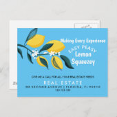 Real Anwesen Open House Lemon Pop per Postkarte (Vorne/Hinten)