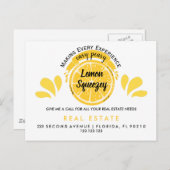 Real Anwesen Open House Lemon Pop per Postkarte (Vorne/Hinten)