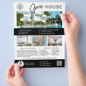 Real Anwesen Open House Modern Script Logo Flyer (Hand)
