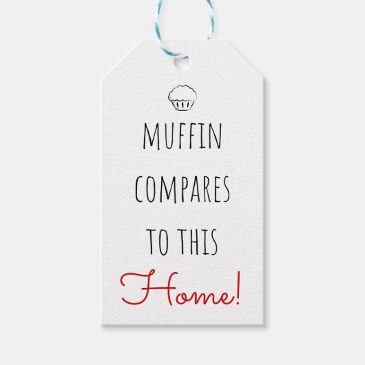 Real Anwesen Open House Muffin vergleicht Geschenkanhänger (Vorderseite)