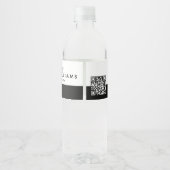 Real Anwesen Open House QR Code Marketing Wasserflaschenetikett (Rückseite)