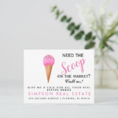 Real Anwesen Open House Scoop Pop per Postkarte (Stehend Vorderseite)