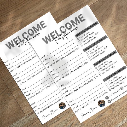 Real Anwesen Open House Unterschrift Flyer