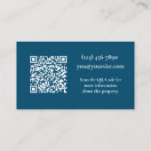 Real Anwesen Open House Vielen Dank Blue Terminkarte (Rückseite)