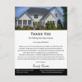 Real Anwesen Open House Vielen Dank Postkarte (Vorderseite)