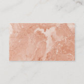 Real Anwesen | orangefarbener Marmor | Klassischer Terminkarte (Rückseite)