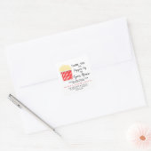 real Anwesen POPCORN Ankündigung Pos Po Quadratischer Aufkleber (Umschlag)