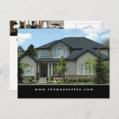 Real Anwesen Postkarten Beige Stucco House (Vorne/Hinten)